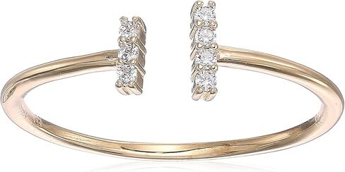 Amazon Collection Open-Space Double Bar Demi Fine Ring in Sterling Silver in Saudi Arabia