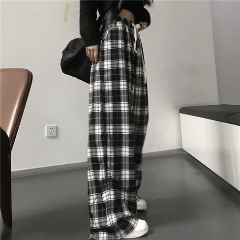 Harajuku Fashion Plaid Pants Checkered Alt Emo Scene Pants Cargo Pants Y2k Baggy Grunge Clothes Goth Hiphop Streetwear in Saudi Arabia