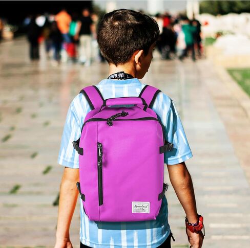 Rangeland Kids Travel Backpack Suitcase Style Lightweight Carry-On Weekender Bag 10L Daypack with Tablet Sleeve and Chest Strap,Black in Kuwait