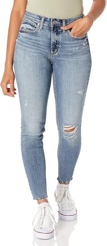 Silver Jeans Co. Women's Most Wanted Mid Rise Skinny Fit Jeans in Saudi Arabia