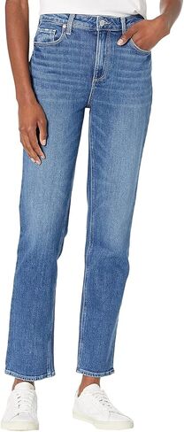PAIGE Women's Stella Crop Straight Leg High Rise in Seawater Disstressed in Saudi Arabia