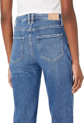 PAIGE Women's Stella Crop Straight Leg High Rise in Seawater Disstressed in Saudi Arabia