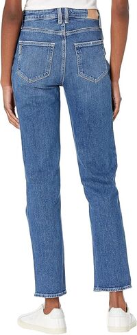 PAIGE Women's Stella Crop Straight Leg High Rise in Seawater Disstressed in Saudi Arabia