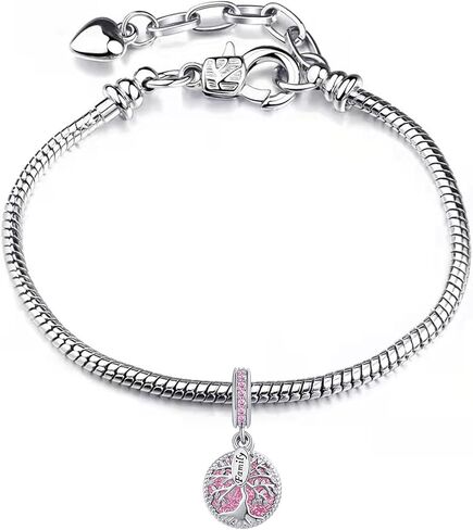 NARTGO Sparkling Tree of Life Family Charm Compatible With Pandora Charms Bracelets in Saudi Arabia