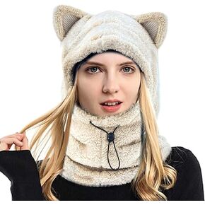 غطاء قناع تزلج على شكل حيوان لطيف بالاكلافا لتدفئة الوجه مع آذان الدب للجنسين للرجال والنساء والأطفال مثالي للتزلج والتزلج على الجليد والمشي لمسافات طويلة والتسلق والتخييم وصيد الأسماك والمزيد من الأنشطة الشتوية الخارجية in Kuwait