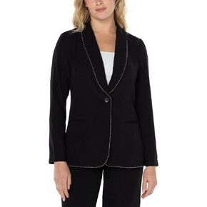 Liverpool Women's Shawl Collar Blazer with Chain Trim in Kuwait