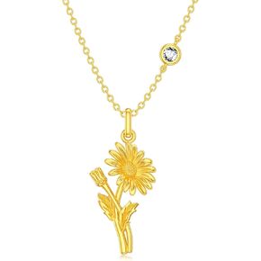 Birth Flower Necklace Birthstone 12 Month Bouquet Pendant Floral S925 Sterling Silver Birth Flower Pendant Jewelry Birthday Mother’s Day Gift in Kuwait