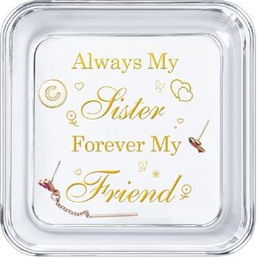 هدايا ERWEI للجدة من طبق حلية الحفيدة، هدية عيد ميلاد الجدة لعيد ميلادها، حامل أطباق على شكل حلقة كريستال مع اقتباس الحب بين الجدة والحفيدة إلى الأبد in Kuwait