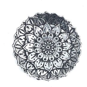 Ella Sussman Mandala Lotus Flower Pewter Jewelry Ring Holder Bowl Trinket Dish Boho Chic Decor in Kuwait
