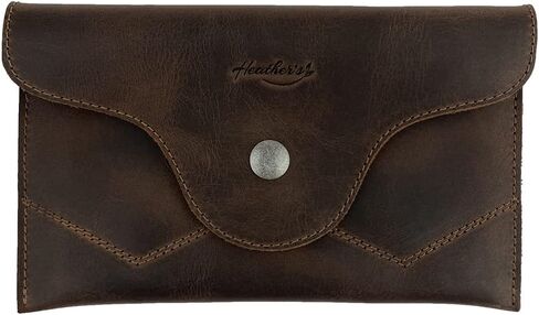 Heather's, Fanny Pack Handmade from Full Grain Leather - Adjustable Buckle Strap - Carry, Organize and Store Money, Phone, Great for Travel and Festivals - Bourbon Brown in Kuwait