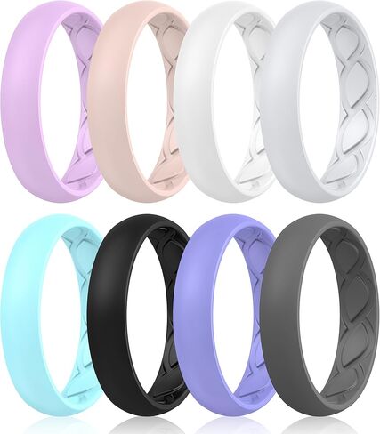 Saco Band Silicone Ring for Women - 5.5mm Width 1.8mm Thick in Kuwait