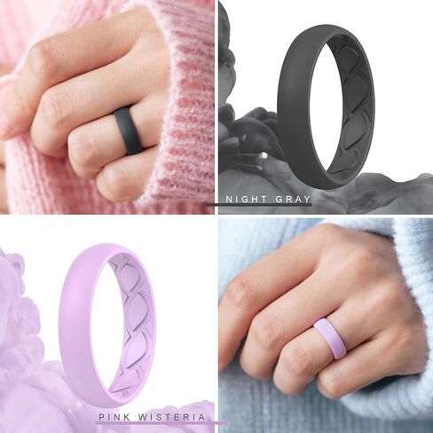 Saco Band Silicone Ring for Women - 5.5mm Width 1.8mm Thick in Kuwait