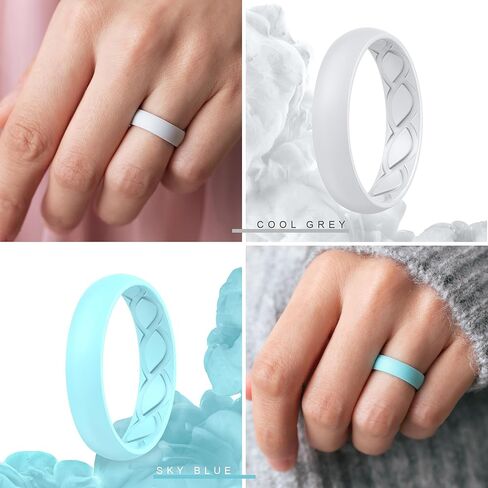 Saco Band Silicone Ring for Women - 5.5mm Width 1.8mm Thick in Kuwait