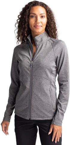 Cutter & Buck Ladie's Adapt Eco Knit Heather Recycled Womens Full Zip in Saudi Arabia