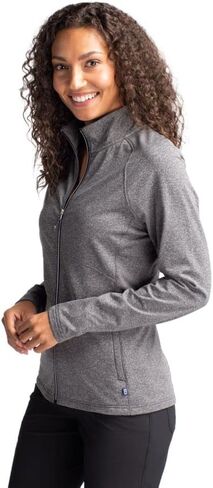 Cutter & Buck Ladie's Adapt Eco Knit Heather Recycled Womens Full Zip in Saudi Arabia