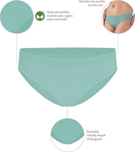 BRAVADO! DESIGNS Sustainable Panty | Mid-Rise | Seamless | Recycled Nylon, Organic Cotton & Modal Blend | XS-XXL in Saudi Arabia
