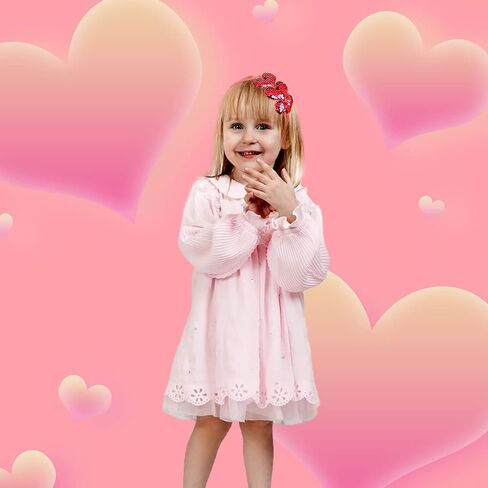 Auswalar 3 PCS Valentines Cute Heart Headband Glitter Heart Shape Hair Hoop for Women Girls Valentines Day Wedding Birthday Party Gift New Year Hair Accessories in Saudi Arabia