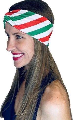 Shimmer Anna Shine Christmas Holiday Headbands (Red and White Striped Candy Cane Headband and Scrunchie) in Saudi Arabia