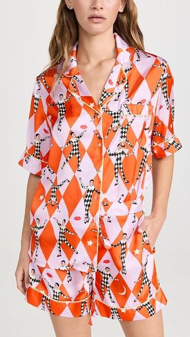 Karen Mabon Women's Harlequin Short PJ Set in Kuwait