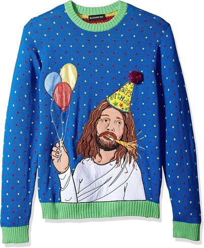 Blizzard Bay Men's Ugly Christmas Sweater Jesus in Kuwait