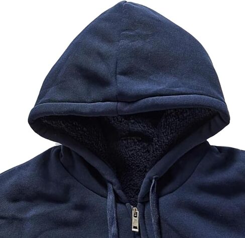 Men’s Full Zip Up Hoodies Sherpa Fleece Lined Hoodie Heavyweight Thick Zipper Jacket Heavy Warm Winter Coat in Saudi Arabia