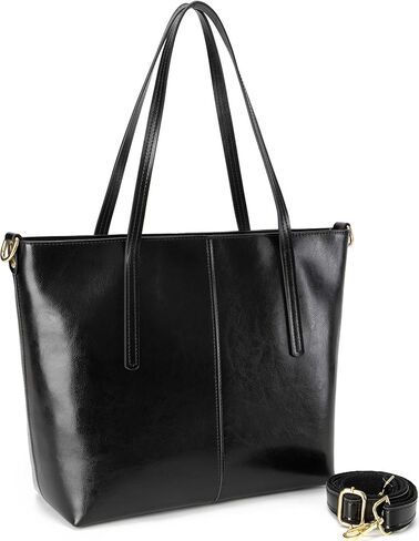 QOECI Genuine Leather Tote Bag for Women with Zipper Large Women's Shoulder Handbags Designer Crossbody Bags Top Handle Purse in Kuwait