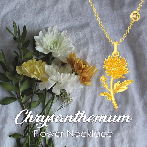 Birth Flower Necklace Birthstone 12 Month Bouquet Pendant Floral S925 Sterling Silver Birth Flower Pendant Jewelry Birthday Mother’s Day Gift in Saudi Arabia