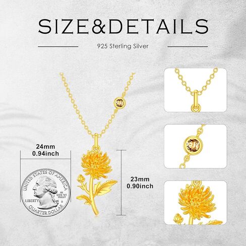 Birth Flower Necklace Birthstone 12 Month Bouquet Pendant Floral S925 Sterling Silver Birth Flower Pendant Jewelry Birthday Mother’s Day Gift in Saudi Arabia