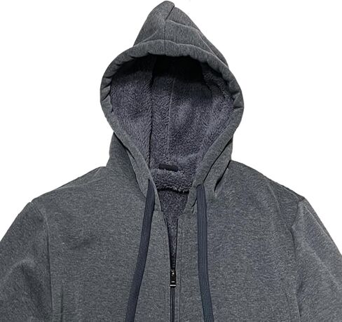 Men’s Full Zip Up Hoodies Sherpa Fleece Lined Hoodie Heavyweight Thick Zipper Jacket Heavy Warm Winter Coat in Saudi Arabia