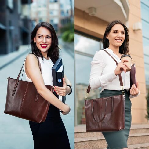 QOECI Genuine Leather Tote Bag for Women with Zipper Large Women's Shoulder Handbags Designer Crossbody Bags Top Handle Purse in Kuwait