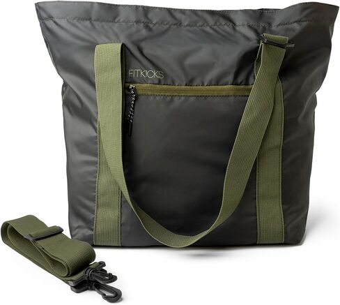 FITKICKS Hideaway Packable Duffle، حقيبة دفل كبيرة للسفر، أخضر in Kuwait