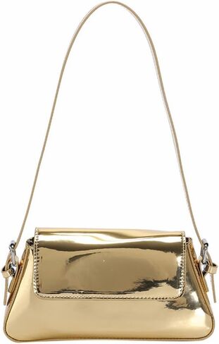 DJBM Sparkly Metallic Clutch Purses for Women PU Leather Shoulder Bag Hobo Bag Y2k Tote Handbag in Saudi Arabia