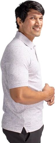 Cutter & Buck Men's Drytec Cotton+ Jersey 35+ UPF Advantage Space Dye Polo Shirt in Kuwait