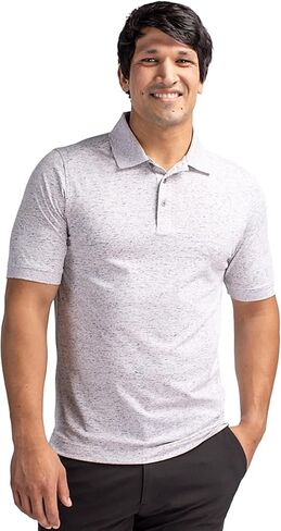 Cutter & Buck Men's Drytec Cotton+ Jersey 35+ UPF Advantage Space Dye Polo Shirt in Kuwait