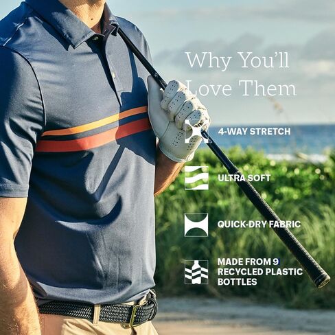 Fair Harbor The Midway Polo –– Men's Golf Polo –– Moisture Wicking Fabric, UPF 50 Sun Protection in Kuwait