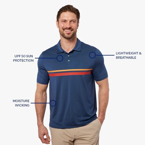 Fair Harbor The Midway Polo –– Men's Golf Polo –– Moisture Wicking Fabric, UPF 50 Sun Protection in Kuwait