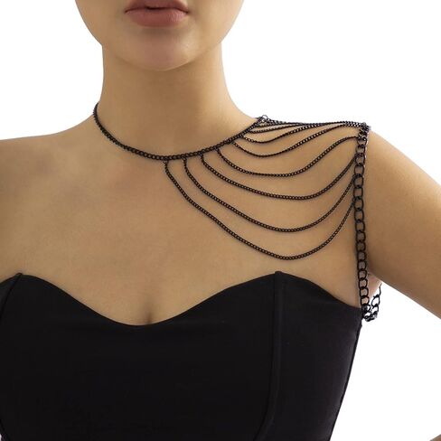 بسيطة المعادن سلسلة الكتف قلادة طبقات أعلى الذراع سلسلة سوار شرابة سلسلة الكتف الصيف بيكيني الجسم سلسلة مجوهرات للنساء in Kuwait