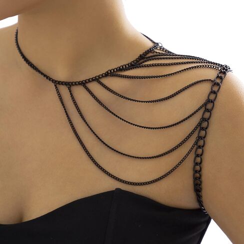 بسيطة المعادن سلسلة الكتف قلادة طبقات أعلى الذراع سلسلة سوار شرابة سلسلة الكتف الصيف بيكيني الجسم سلسلة مجوهرات للنساء in Kuwait