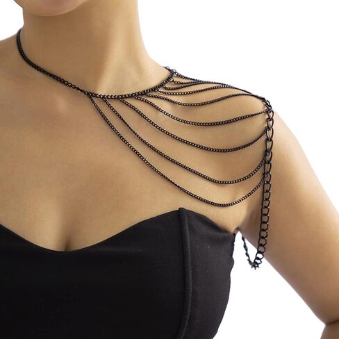 بسيطة المعادن سلسلة الكتف قلادة طبقات أعلى الذراع سلسلة سوار شرابة سلسلة الكتف الصيف بيكيني الجسم سلسلة مجوهرات للنساء in Kuwait