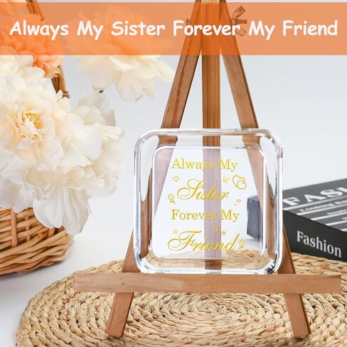 هدايا ERWEI للجدة من طبق حلية الحفيدة، هدية عيد ميلاد الجدة لعيد ميلادها، حامل أطباق على شكل حلقة كريستال مع اقتباس الحب بين الجدة والحفيدة إلى الأبد in Kuwait