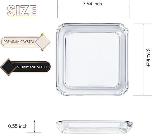 هدايا ERWEI للجدة من طبق حلية الحفيدة، هدية عيد ميلاد الجدة لعيد ميلادها، حامل أطباق على شكل حلقة كريستال مع اقتباس الحب بين الجدة والحفيدة إلى الأبد in Kuwait