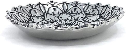 Ella Sussman Mandala Lotus Flower Pewter Jewelry Ring Holder Bowl Trinket Dish Boho Chic Decor in Kuwait