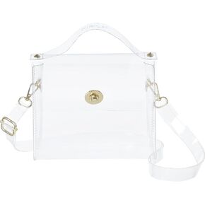 INICAT Clear Small Crossbody Bags Stadium Approved Cell Phone Jelly Purse Shoulder Bag For Women