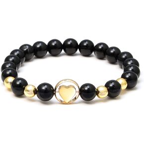 MILAKOO 8mm 7Chakra Natural Stone Bead Bracelets for Women Love Spiritual Bracelet Adjustable