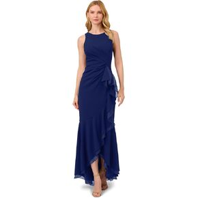 Adrianna Papell Women's Ruffle Crepe Halter Gown in Kuwait