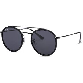 Pro Acme Double Bridge Round Sunglasses for Women Men 100% Crystal Real Glass Lens Retro UV400 Protection