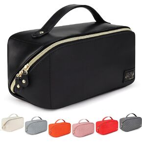 Kat Myhr Large Capacity Travel Cosmetic Bag - Waterproof Travel Makeup Bag Organizer - Cosmetics Organizer Travel Make Up Bag for Women - Cute Makeup Bag for Women - Travel Makeup Organizer Bag