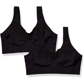 حمالة صدر رياضية لاسلكية مقاس Just My Size (مع خيارات الحزمة)، أفضل حمالة صدر بدون خياطة على شكل تي شيرت، حمالة صدر دانتيل مرنة مريحة خالية من الأسلاك in Kuwait