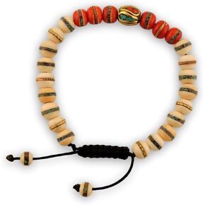 Embedded Medicine Bracelet Yoga Healing Beads Adjustable Wrist Mala Many Color Choices (White/Red) in Kuwait