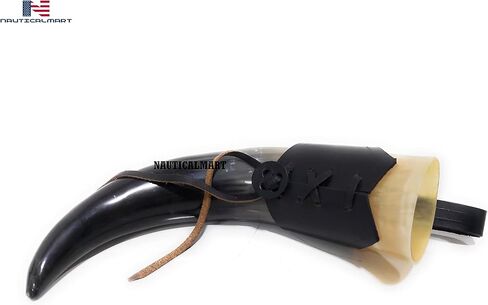 Drinking Horn Holder/Medieval Viking Belt Attachment/Leather Horn Holster in Saudi Arabia